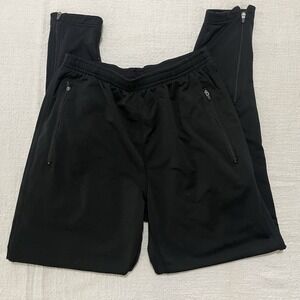 Nike Pants Mens Small Black Dri-Fit Athletic Training Tapered Zip  Athleisure